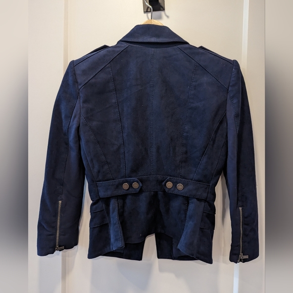 BCBG Maxazaria Utility Jacket Navy Sized XXS - Picture 3 of 3